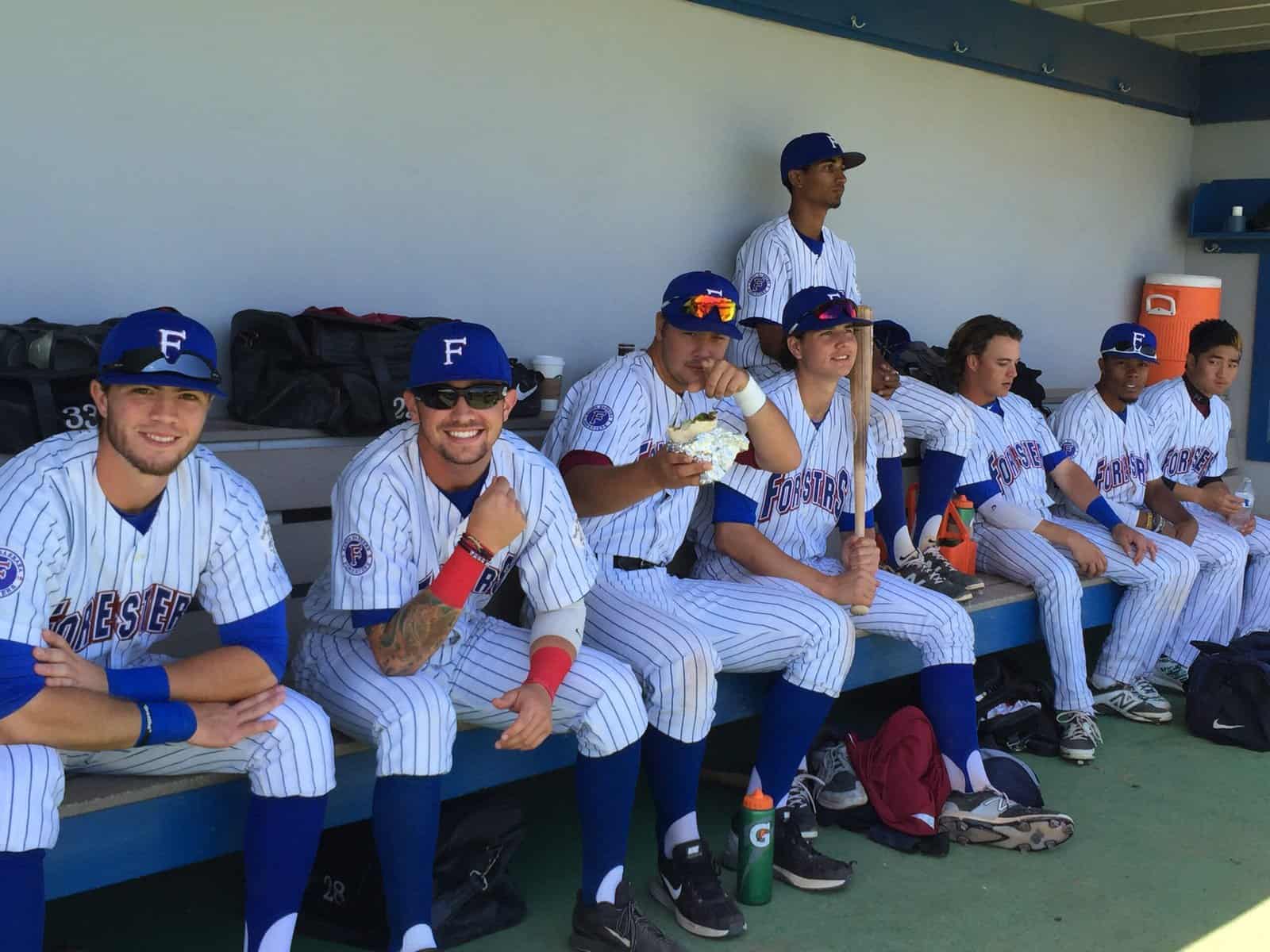 Players in dugout
